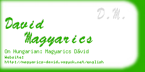 david magyarics business card